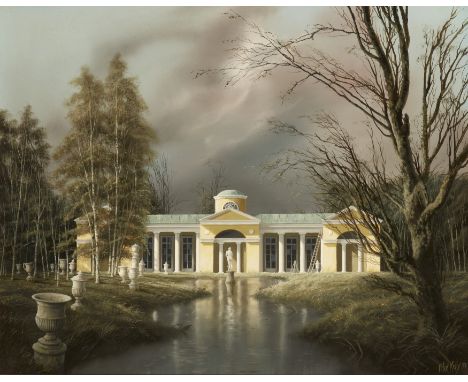 Felix Kelly,  New Zealand/British 1914-1994 -   Orangery, Pavlovsk, 1971;   oil on board, signed and dated lower right 'Felix