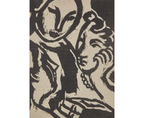 Vanessa Bell,&nbsp;British 1879-1961 -&nbsp;'A Society' for Virginia Woolf's 'Monday or Tuesday', 1921;&nbsp;woodcut on paper