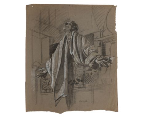 Frank O. Salisbury,&nbsp;British 1874-1962 -&nbsp;Religious figures;&nbsp;chalk and pastel on paper, 67.8 x 55 cm and smaller