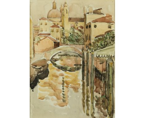 Vanessa Bell,&nbsp;British 1879-1961 -&nbsp;Venice, c.1950;&nbsp;watercolour and pencil on paper, signed lower right 'Vanessa