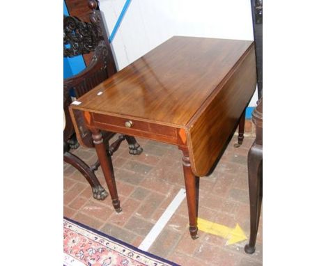 A 19th century mahogany Pembroke table with single drawer