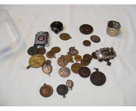 Collectable items including pocket compass, Glen Line lighter