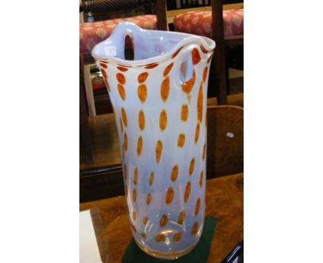 An Italian style glass stick stand - 58cms high