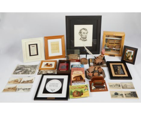 Large group of Lincoln Berry objects and ephemera. Abraham Lincoln and William Berry founded two Lincoln-Berry General Stores