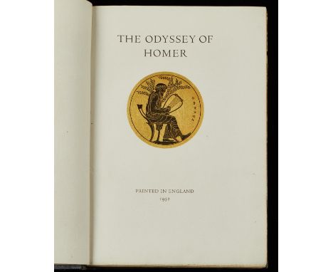 Tr. T.E. Lawrence, "The Odyssey of Homer," England: Emery Walker and Bruce Rogers, 1932. First edition. With description from