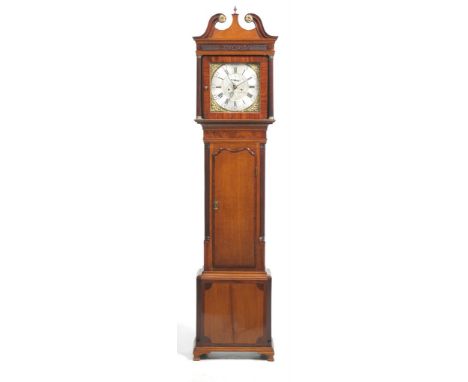 An early 19th Century oak and mahogany crossbanded longcase clock, signed Richardson, Weverham
With a 32cm silvered dial sign