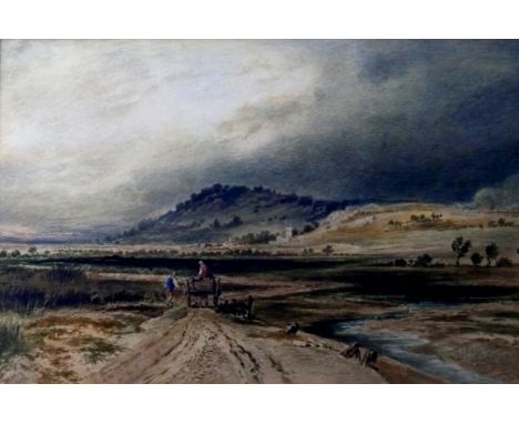 Anthony Van Dyke Copley Fielding (British, 1787-1855) - 'The Approaching Storm'
watercolour, signed bottom right, bears label