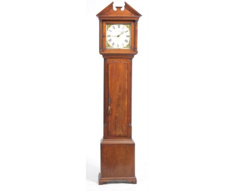 A George III mahogany and crossbanded longcase clock, signed John Telford, Wigton
With a 30cm white dial with Roman numerals 