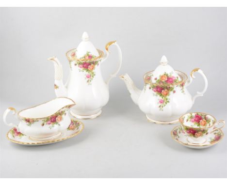 A Royal Albert Old Country Roses tea and dinner service for 6, plus some spare pieces, cutlery set, coasters, etc