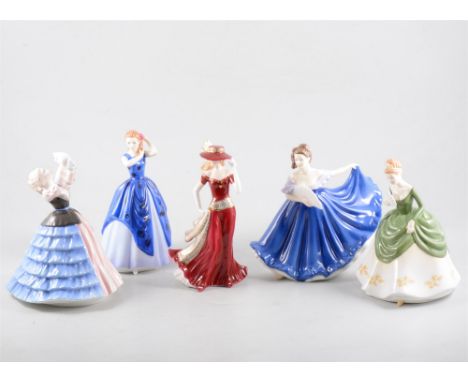 A collection of mainly Royal Doulton figurines, comprising the Pretty Ladies collection 'Laura', 'Soiree', 'Elaine' HN4718 an