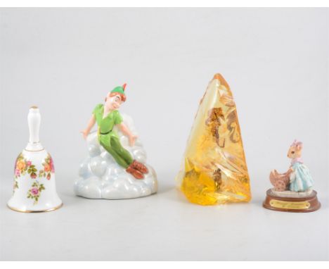 A box of decorative china and glass items, including Lilliput Lane cottages, a Leonardo Collection 'West Highland Terrier' fi