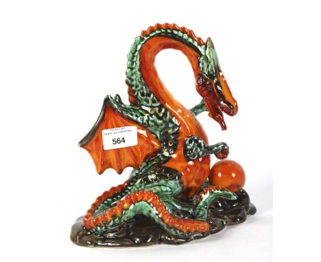 An Anita Harris model of a dragon. H23cm