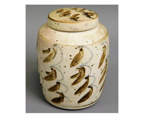A David Leach Lowerdown Pottery pot &amp; cover, approx. 4.25in tall