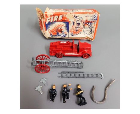 A vintage scale model Charbens fire engine &amp; accessories with box