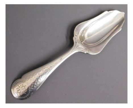 An 1886 Dutch 0.833 silver caddy spoon 12.9g, 4.5in long