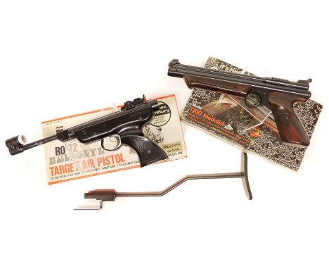 Crossman Medalist II .22 air pistol, Model 1300, with box, instructions and targets together with skeleton shoulder stock att