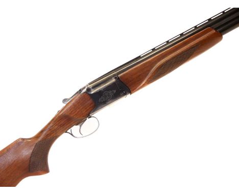 Baikal 12 bore over and under shotgun, 27.5 inch barrels choked 3/4 on both tubes, serial number 05130.UK RFD OR SHOTGUN LICE