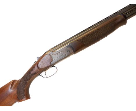 Webley and Scott Steel Shot Proof 12 bore over and under shotgun, 30 inch multichoke barrels (only two tubes present) serial 