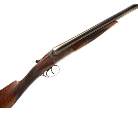 SEE CONDITION REPORT J. West and Sons Leek 12 bore side by side shotgun, 25 inch barrels choked full and 1/2, boxlock non eje