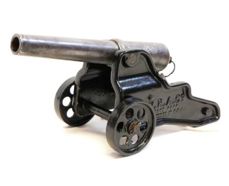 Winchester 1898 10 bore signal cannon, 12 inch barrel with 1901 patent roll markings and London proof marks, the underside st