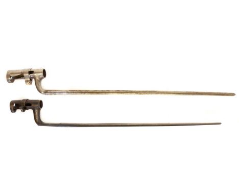 Two socket bayonets, to include:British or American bayonet, from MGM film props stamped MGM on the socket as well as serial 