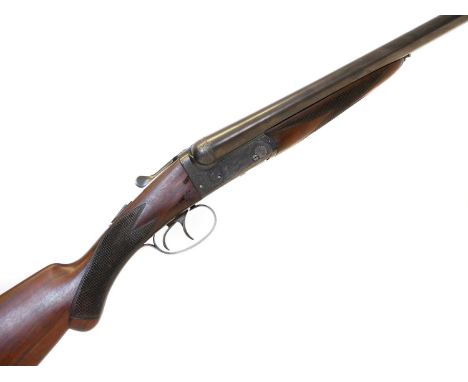 BSA deluxe boxlock ejector 12 bore side by side shotgun, 30inch barrels choked 1/4 and 3/4 engraved with retailer Robinson & 