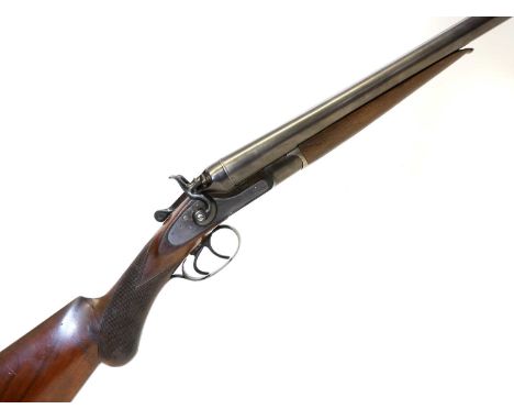 Belgian 12 bore side by side hammer gun, 30 inch barrels choked 1/2 and 1/2, serial number 6149. UK SHOTGUN LICENCE OR RFD RE