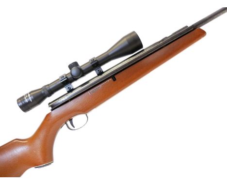 Webley Tracker .22 air rifle, 11.5ich barrel serial number 26061, fitted with Nikko Stirling Silver Crown 6x40 scope, the ori