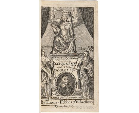 Hobbes, Thomas (1588-1679) Philosophicall Rudiments Concerning Government and Society. London: Printed for J.G. for R. Roysto