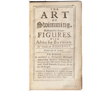 Thévenot, Melchisédech (1620-1692) The Art of Swimming. Illustrated by Proper Figures. With Advice for Bathing. London: Print