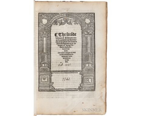 Fabyan, Robert (d. 1513) Chronicle. [London: Printed by Richard Grafton for John Reynes, dwellynge at the sygne of saynte Geo