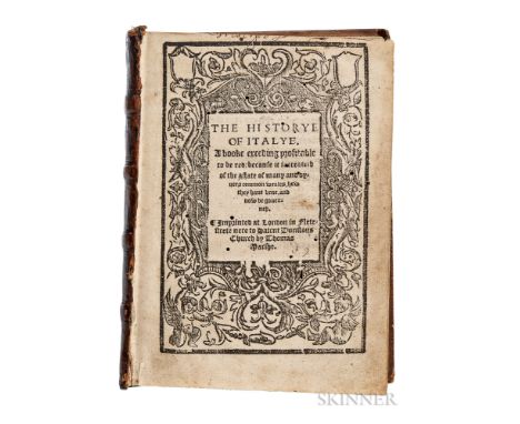Thomas, William, Clerk of the Council to Edward VI (d. 1554) The Historye of Italye. London: Imprinted in Flete-strete nere t