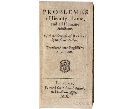 Buoni, Tommaso (1574-1607) Problemes of Beauty, Love, and all Humane Affections, with a Discourse of Beauty by the Same Autho