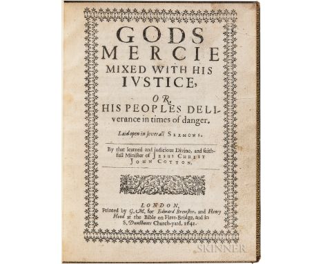 Cotton, John (1584-1652) God's Mercie Mixed with His Iustice, or His Peoples Deliverance in Times of Danger, Laid Open in Sev