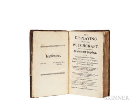 Webster, John (1610-1682) The Displaying of Supposed Witchcraft. Wherein is Affirmed that there are Many Sorts of Deceivers a