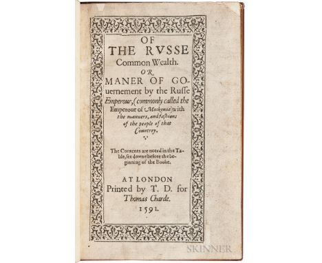 Fletcher, Giles (1549?-1611) The Russe Common Wealth, or Maner of Gouernement by the Russe Emperour, (commonly called the Emp