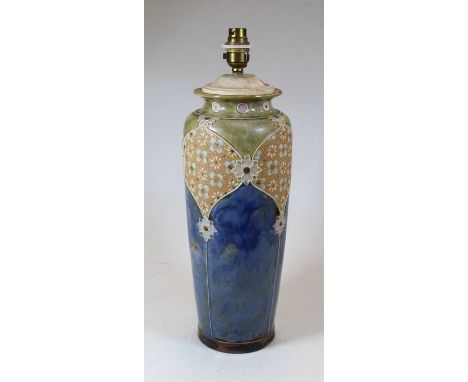 A Royal Doulton stoneware table lamp, h.45cm 