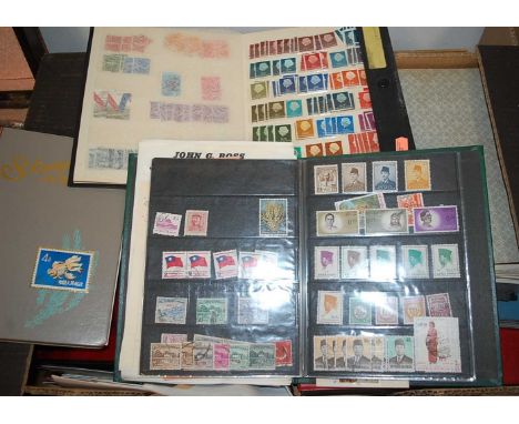 A large schoolboy stamp collection, contained in various albums, together with first day covers etc 