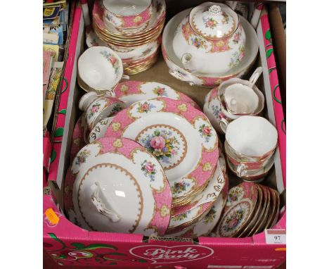 A Royal Albert part tea and dinner service in the Lady Carlyle patternCondition report: First quality.Grubby but appears in g