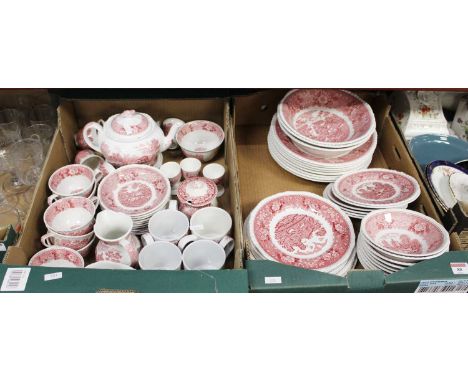 An Adams part tea and dinner service, in the English Scenic pattern