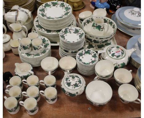 A Wedgwood 12-place setting tea and dinner service, in the Napoleon Ivy patternCondition report: 2x chipped to base.  2x teac