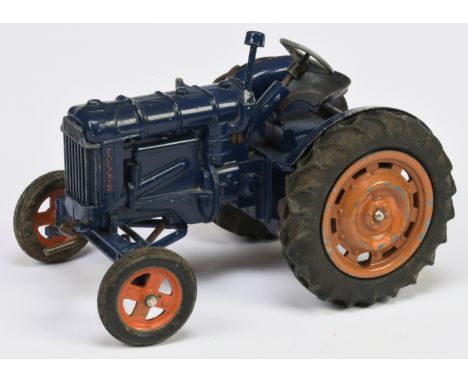 Chad Valley Larger Scale Unboxed&nbsp; Fordson Major Tractor - Dark Blue, dull orange rear hubs - Fair overall See-Photo&nbsp