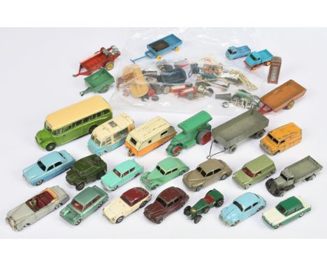 Dinky Toys/ Matchbox &amp; Corgi Toys&nbsp; Unboxed Group To Include - Volkswagen Saloon, Large trailer, Caravan, Road roller