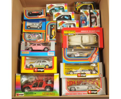 A Group Of Mainly (1/43rd &amp; 1/24th) To Include - Hot Wheels (Mattel) Audi Quattro, Bburago Cheetah Forest, plus others Se