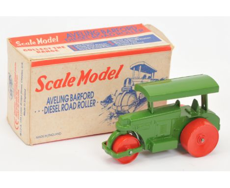 Scale Model (Matchbox) Re-Issue Aveling &amp; Barford Road Roller - Green, red - Near Mint in a Good Plus box&nbsp;
