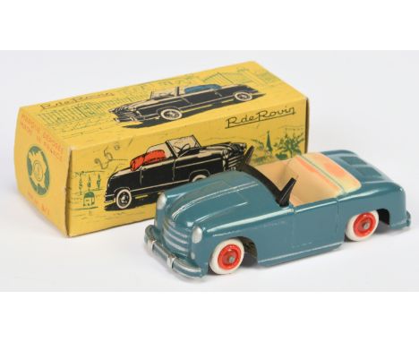 CIJ (France) 3/1 Rovin - Greyish-blue body, red plastic hubs, tinplate silver base - Good Plus to Excellent in a Good Plus ca