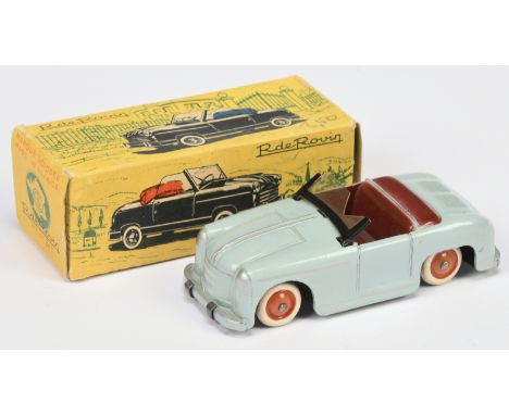 CIJ (France) 3/1 Rovin - Pale blue body, Maroon interior and tonneau, red plastic hubs, tinplate silver base Good Plus (sligh
