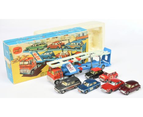 Corgi Toys GS41 Car Transporter Gift Set To include - (1) Ford Consul Cortina Super Estate Car - Grey, (2) MGB GT - Red, (3) 