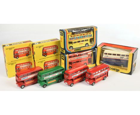 Corgi Toys &amp; Budgie Toys Bus Group Of 6&nbsp; To Include - 470 "Disney" Open Top Routemaster, "London Transport" - Unifor