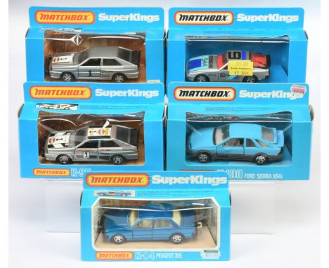 Matchbox Superkings Group Of 5 To Include - k95 Audi Quattro - Silver with racing stripes and No.1, another but with racing N